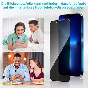 Sada 3 ochranných fólií na displej pre iPhone 13 Pro s ochranou proti rozptylu obrazu na celú