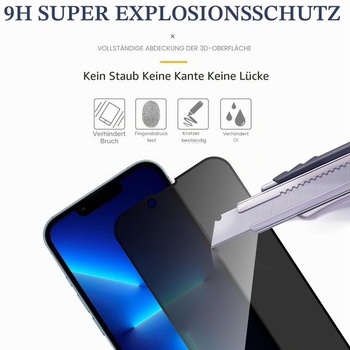 Sada 3 ochranných fólií na displej pre iPhone 13 Pro s ochranou proti rozptylu obrazu na celú