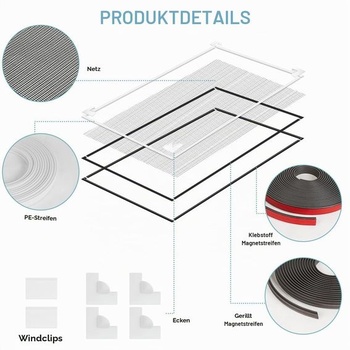 Síť proti hmyzu Flintronic magnet 130×150