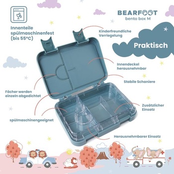 Box na svačinu Bearfoot modrý