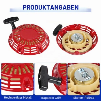 Startér DBREAKS pro Honda GX120 GX160 GX200 GX140 červený 160mm červený