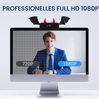 Webová kamera Diccik Full HD 1080p, USB PC kamera s dvoma mikrofónmi, Plug & Play pre stolný