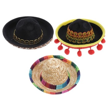 ERINGOGO 3dielny halloweensky mexický sombrero pre domácich miláčikov, zábavný kostým, klobúk pre