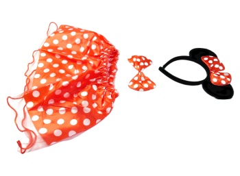 Detský kostým Myška Minnie s motýlikom 3v1