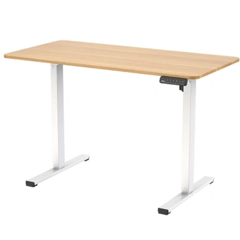 Výškovo nastaviteľný stôl FQ2M-1260-EUV2, 120 x 60 cm, javor/biely - A