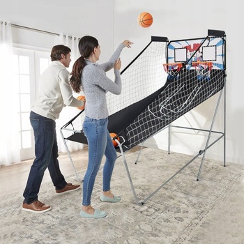 Skladací basketbalový arkádový automat SP38225WH, 110 x 208 x 206 cm, biely - A