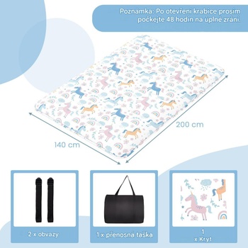 Japonský futon matrac s prateľným poťahom HU10922RW-D, 140 x 200 cm, viacfarebný - A