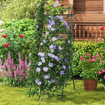 Mriežka pre popínavé rastliny so záhradnou sieťou GT4298, 80 x 93 x 190 cm, čierna - N