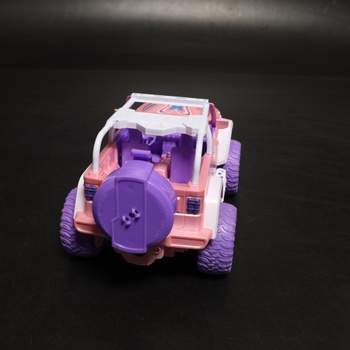 Růžové autíčko na dálkové ovládání DEERC pro dívky s mlhou a hudbou, 1:16 RC auto s LED světly pro