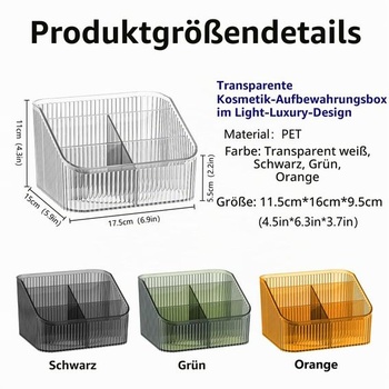 DASITON Organizér na make-up, Kozmetický organizér s 5 priehradkami, Akrylový kozmetický úložný