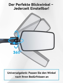 Spätné zrkadlo na bicykel COICER, Ľavé zrkadlo na bicykel pre elektrobicykel, Zrkadlo na bicykel