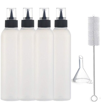 Plastové fľaštičky na sušienky, 4 kusy, každá s objemom 120 ml; fľaštičky na líčenie sušienok, farbenie,