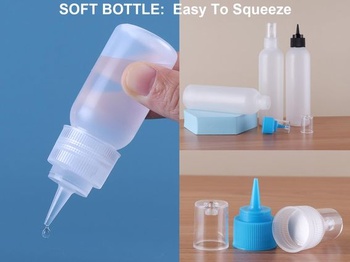 Plastové fľaštičky na sušienky, 4 kusy, každá s objemom 120 ml; fľaštičky na líčenie sušienok, farbenie,
