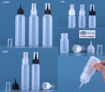 Plastové fľaštičky na sušienky, 4 kusy, každá s objemom 120 ml; fľaštičky na líčenie sušienok, farbenie,