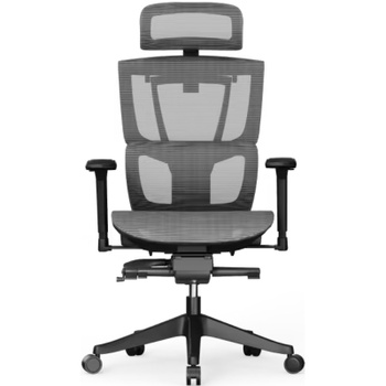 Ergonomická kancelárska stolička s delenou bedrovou opierkou C7G-Air-EU, čierna - B