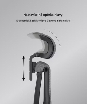 Ergonomická kancelárska stolička s delenou bedrovou opierkou C7G-Air-EU, čierna - B