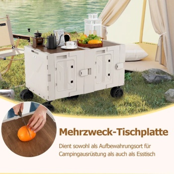 Skladací prepravný vozík s nastaviteľnou rukoväťou JV12891WH, 150 l, 85 x 50 x 56 cm, biely - A