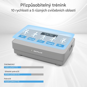 Vibračná plošina s gravitačným senzorom a diaľkovým ovládaním SP38656, šedá - A