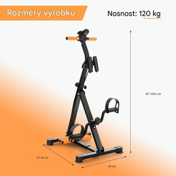 Multifunkční rotoped s LCD displejem a masážní funkcí OQ09966HNES-KF, černo/žlutý - A