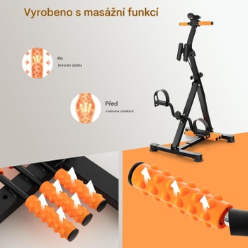 Multifunkční rotoped s LCD displejem a masážní funkcí OQ09966HNES-KF, černo/žlutý - A