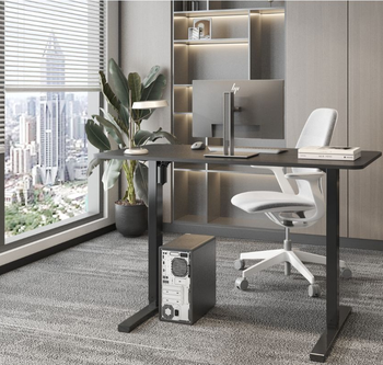 Výškovo nastaviteľný stôl FQ2B-1260-EUV2, 120 x 60 cm, čierny - A
