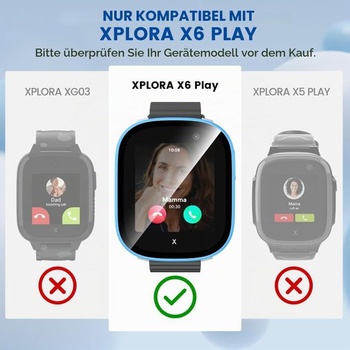 Ochranné pouzdro Kamita 3 kusy s ochranou obrazovky pro XPLORA X6 Play (průhledné + modré + černé)