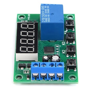 Oneskorovacie relé DC 5V s nastaviteľným LED displejom, modul časového relé, automatizačné spínacie
