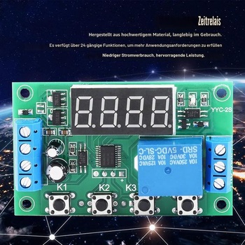 Oneskorovacie relé DC 5V s nastaviteľným LED displejom, modul časového relé, automatizačné spínacie