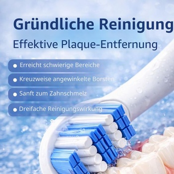 Sada 8 náhradních hlavic kartáčku kompatibilních s Oral-B Tri-Zone, hloubkové čištění, účinné