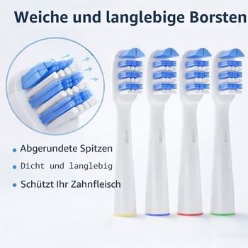 Sada 8 náhradních hlavic kartáčku kompatibilních s Oral-B Tri-Zone, hloubkové čištění, účinné