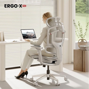 Ergonomická kancelárska stolička OS250G-M1 ErgoX Pro, nosnosť 250 kg, šedá - A