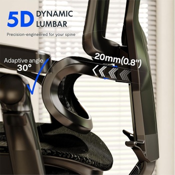 Ergonomická kancelárska stolička OS250G-M1 ErgoX Pro, nosnosť 250 kg, šedá - A