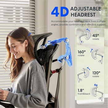 Ergonomická kancelárska stolička OS250G-M1 ErgoX Pro, nosnosť 250 kg, šedá - A