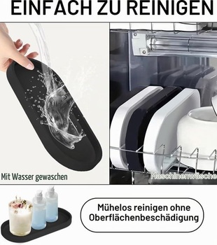 Dekorativní koupelnová vanička TAKONE, oválná, černá, silikonová