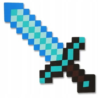 Diamantový meč Minecraft 45 cm penový