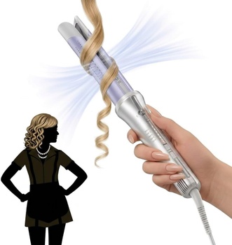 Automatická rotačná kulma One Touch Airflow Styler Pro, 5 teplôt, fialovo/šedá - A