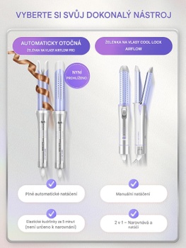 Automatická rotačná kulma One Touch Airflow Styler Pro, 5 teplôt, fialovo/šedá - A