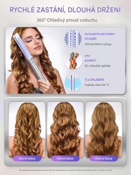 Automatická rotačná kulma One Touch Airflow Styler Pro, 5 teplôt, fialovo/šedá - A