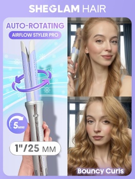 Automatická rotačná kulma One Touch Airflow Styler Pro, 5 teplôt, fialovo/šedá - A