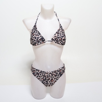 GORGLITTER Dámsky trojuholníkový set bikín s leopardím potlačou, vysokým pásom, sexy brazílskej