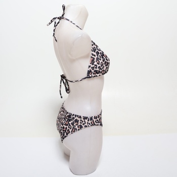 GORGLITTER Dámsky trojuholníkový set bikín s leopardím potlačou, vysokým pásom, sexy brazílskej