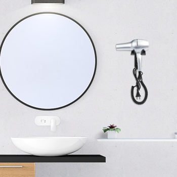 Nástenný fén na vlasy WT-8802, iontový, 2200 W, strieborný - A