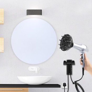 Nástenný fén na vlasy WT-8802, iontový, 2200 W, strieborný - A