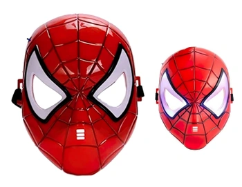 Spiderman svietiaca maska ​​červená