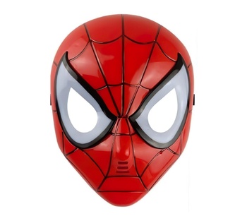 Spiderman svietiaca maska ​​červená