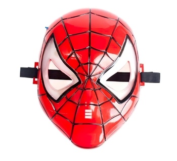 Spiderman svietiaca maska ​​červená