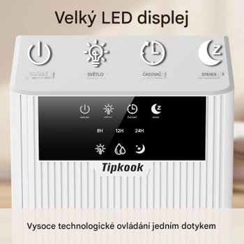 Prenosný odvlhčovač vzduchu B30, nádržka 2,4 l, 20 x 17 x 29 cm, biely - A