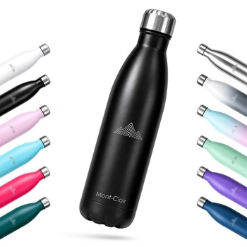 Láhev na vodu Mont-Clair z nerezové oceli 500 ml, černá
