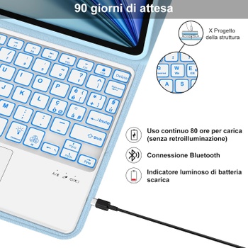Pouzdro s klávesnicí IVEOPPE pro iPad Air 11