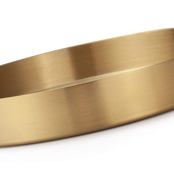 Okrúhly zlatý servírovací podnos Dokot 22 cm